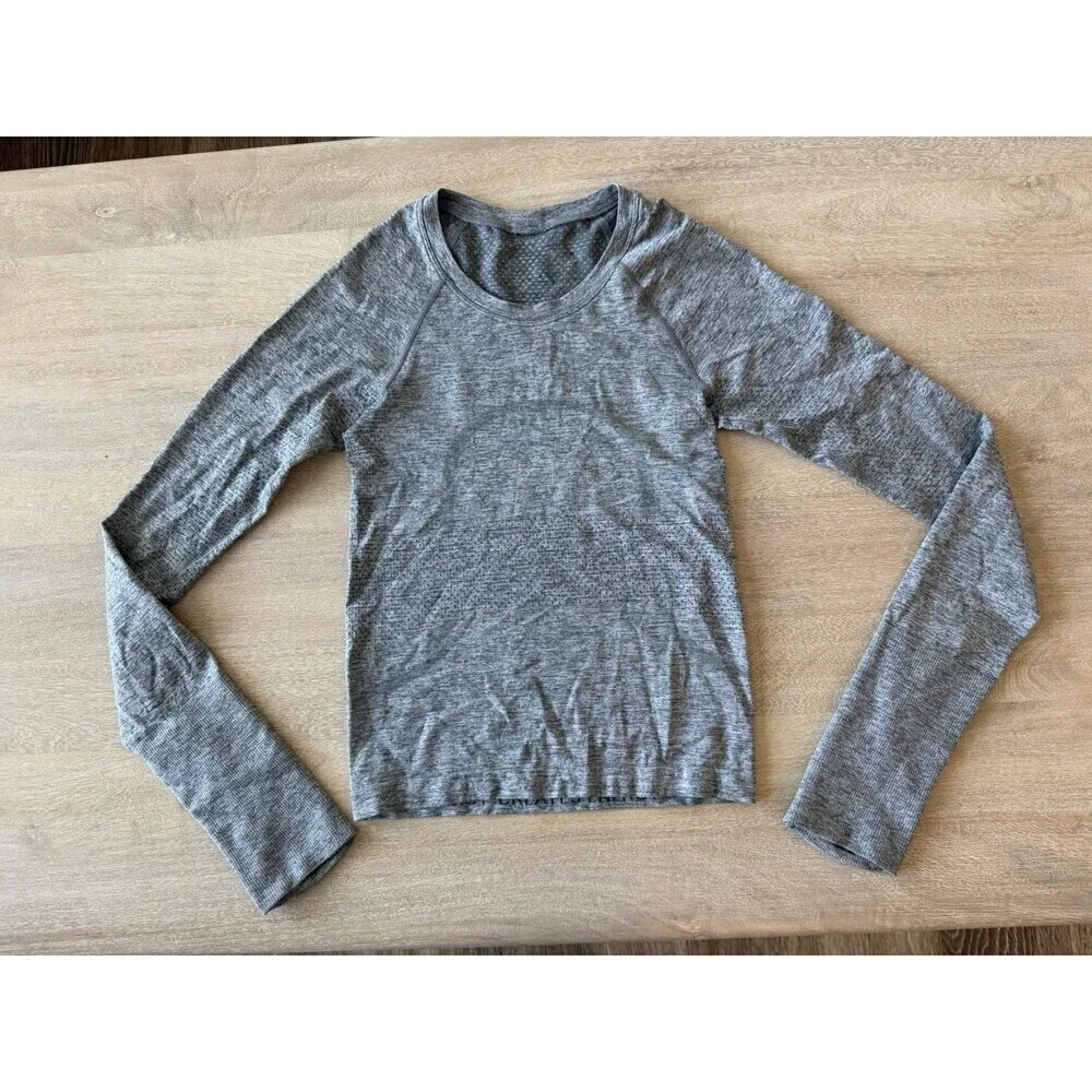Lululemon Swiftly Tech Long Sleeve Shirt 2.0 *Race Length in Gray Size 0